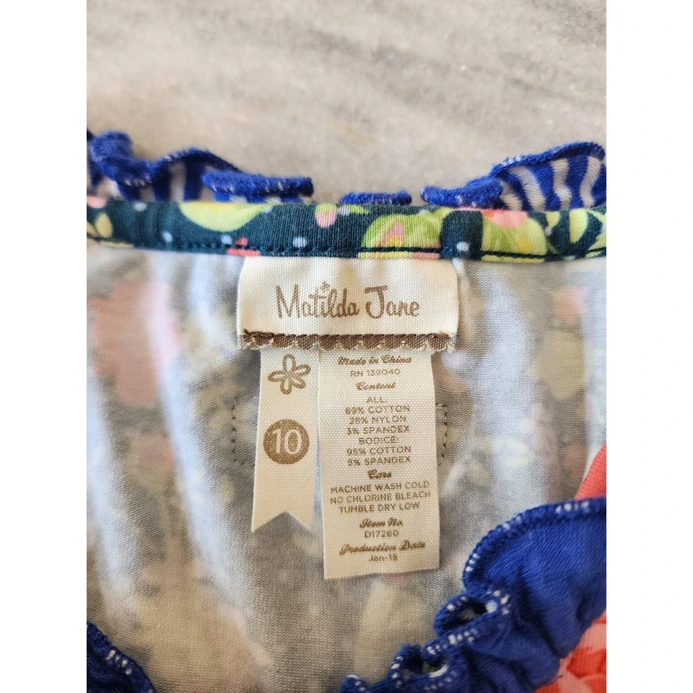 Play Condition Matilda Jane Kids Girls Size 10 Mixed Floral Ruffle Tiered Dress